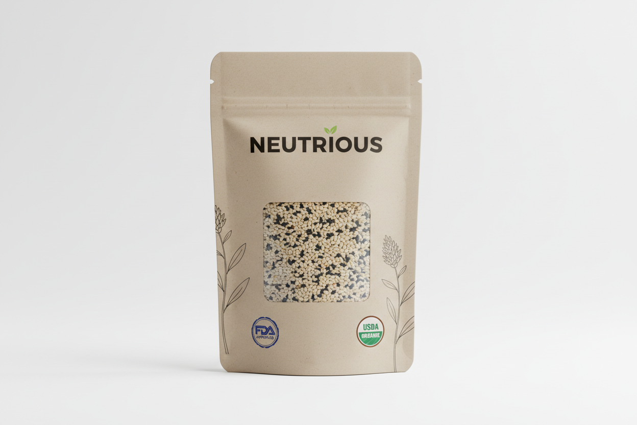 Sesame seed in Neutriou package with fda approved and organic 
